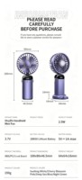 Ventilateur de poche pliable rechargeable par USB, mini ventilateur portable avec affichage LED, 5 vitesses de vent, pales lavables, idéal pour hôtel et extérieur