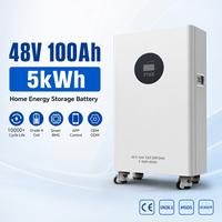 Stock UE - Batterie de stockage d'énergie domestique LiFePO4 5kWh 48V 100Ah tout-en-un - Batterie solaire ESS avec BMS intelligent - Fabricant OEM ODM