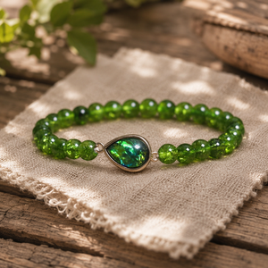 Bracelet élastique artisanal en améthyste et quartz rose, unisexe, pour la guérison, la cristalthérapie et le yoga – Cadeau énergétique en gros - Product Image 6