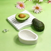 Moule en silicone YS pour gâteau mousse à l'avocat artificiel, thème fruits, pour savon à l'huile essentielle et bougie parfumée, lot de 2, compatible four