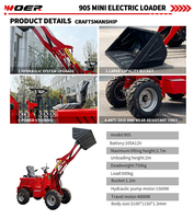 Mini Caricatore Elettrico Professionale VOL-905, Capacità 500kg, Ecologico, a Batteria, per Fattoria e Giardino, Vendita all'Ingrosso