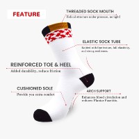 Chaussettes de sport respirantes style motorsport avec soutien de la voûte plantaire en coton pour la course, le travail et les activités quotidiennes