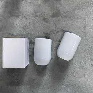 12oz USA WarehouseEgg en forme de voyage facile à <span class=keywords><strong>sublimation</strong></span> adapté aux blancs de <span class=keywords><strong>sublimation</strong></span> de <span class=keywords><strong>four</strong></span> tasses à eau en verre à vin pour le bricolage - Product Image 1