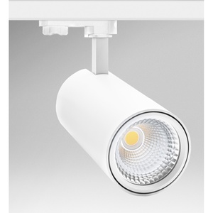 Faretto LED da binario, 30W, 3000K, 2550 lm, CRI>95, regolabile, IP20, ideale per illuminazione decorativa e funzionale in interni. - Product Image 1