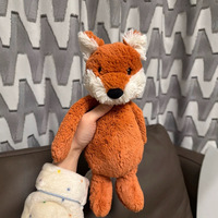 Peluche renard debout mignon, fourrure courte, rembourrage en coton PP, poupée en peluche, coussin doux à câliner, cadeau pour enfants et amis