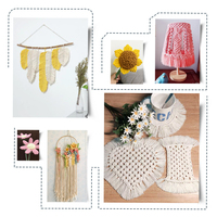 Vente en gros d'usine DIY 3mm/4mm/5mm Corde en coton tressée décorative, Cordon de macramé, Fil de macramé