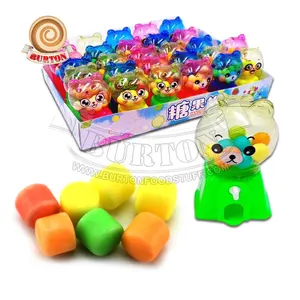 Sevimli karikatür hayvan şekilli oyuncak lal meyve aromalı renkli şeker
