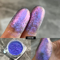 Poudre de pigment caméléon à effet chromatique, effet aurore, sirène irisée, pailletée