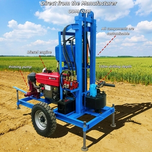 Macchina Perforatrice per Pozzi d'Acqua da 150 m su Rimorchio, Trivella Idraulica Diesel per Pozzi d'Acqua per Irrigazione Agric - Product Image 1