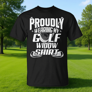 Camiseta con estampado de Golf Widow, ropa informal de golf para hombre, color negro - Product Image 3
