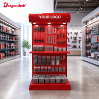 Étagère de présentation d'outils en métal sur mesure pour magasin de quincaillerie, présentoir de sol pour outils électriques