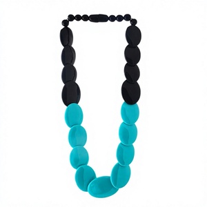 Collar de Cuentas de Resina Turquesa Negra de Moda, Joyería Hecha a Mano de Lujo, Accesorio Unisex de Moda para Mujer, Ideal para Fiestas - Product Image 1