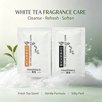 Kit de Sachets de Gel Douche et Shampoing Jetables Sans Silicone, Qualité Cosmétique, Parfum Thé Blanc, pour Hôtels, Voyages, Fournitures pour Clients, OEM ODM Personnalisé
