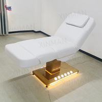 Lit de beauté électrique hydraulique bon marché, lit de massage facial réglable, dossier inclinable, chaise d'esthéticienne, lit facial pour salon spa