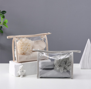 Promotional Wholesale Low MOQ Waterproof Transparent PVC Makeup Bag Travel Storage Bag <strong>Women</strong> Cosmetic <strong>Washbag</strong> with Toiletries - Product Image 2