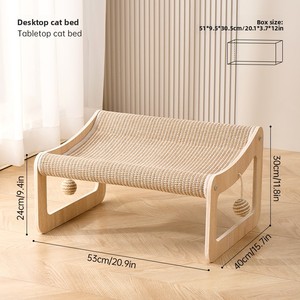 Papan Garukan Kucing Terpadu & Tempat Tidur Garukan Mainan Kucing Tahan Gores Tahan Aus Anti Debu - Product Image 5