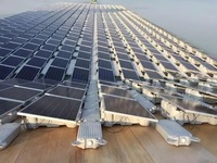 Système solaire flottant pour étang, lac, mer, surface d'eau, structure en forme de boîte en HDPE/aluminium