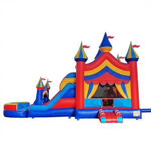Castillo Inflable Comercial para Niños con Trampolín, Material de PVC, Resistente al Fuego y al Agua, Fácil de Instalar - Product Image 1