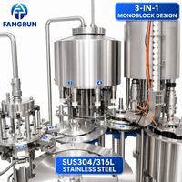 Machine de rinçage, de remplissage et de bouchage automatique pour bouteilles en PET et en verre d'eau potable pure minérale, avec service après-vente