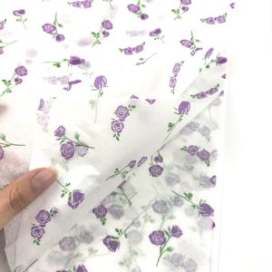 Logo <span class=keywords><strong>de</strong></span> marca 17gsm Papel <span class=keywords><strong>de</strong></span> regalo con patrón <span class=keywords><strong>de</strong></span> Rosa fresco y simple Adecuado para embalaje <span class=keywords><strong>de</strong></span> ropa Papel tisú para regalos - Product Image 5