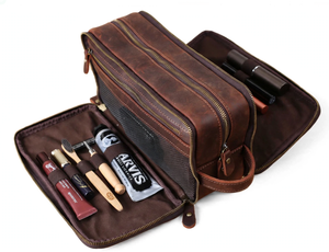<b>Groomsmen</b> <b>Gift</b> Proposal Waterproof Leather Toiletry <b>Bag</b> Men's Dopp Kit Travel Shaving Organizer Wedding Groomsman <b>Gift</b> - Product Image 3