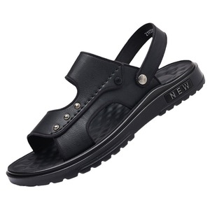 Sandalias Planas para Hombre, Punta Abierta, Parte Superior de PU, Suela de Goma Antideslizante, Calzado Casual de Verano, Tallas 40, 41, 42, 43, 44 - Product Image 5