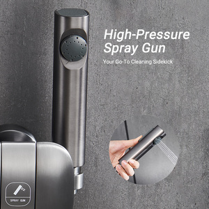 Ensemble de robinetterie de douche moderne <span class=keywords><strong>pour</strong></span> salle de bain, système de douche à affichage LED brossé, pommeau de douche effet pluie, douchette à main, ensemble de douche <span class=keywords><strong>spa</strong></span> - Product Image 4