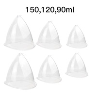 1 ensembles 3 paires Différentes Taille BBL XL machine élargissement du sein fesse Plastique Bleu Grand 18.5cm 16cm 14cm vide xxxl mégots tasse