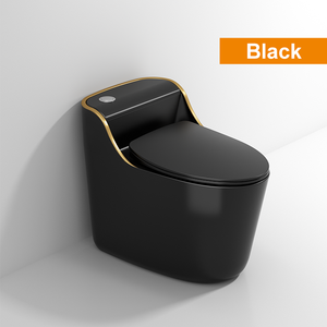 Salle <span class=keywords><strong>de</strong></span> bain décorée <span class=keywords><strong>de</strong></span> couleur montée au sol Nice New Design S-trap Siphon One Piece Toilette - Product Image 2