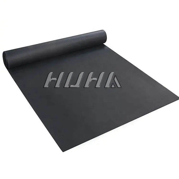 Factory HUHA factory price rubber roll gym flooring 5mm anti slip rubber roll for gym easy clean non-slip rubber floor mat roll