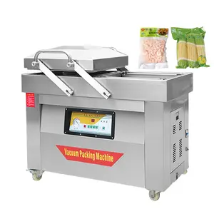 Food Bagging Double Chamber Vacuum Packing Meat Double Station Sealed Cooked Food Prefabricated Vegetable Baler