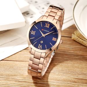 Montre à quartz décontractée pour femme avec bracelet en acier, logo personnalisé, Curren 9007, montre minimaliste, montre pour femme - Product Image 5