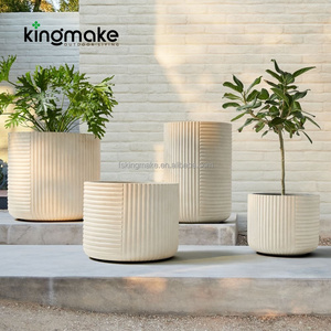 Macetas Redondas Grandes Modernas para Interiores y Exteriores, Resistentes al Agua, Decoración de Jardín, Macetas para Flores, Macetas para Villa, Fabricante de Macetas GRC - Product Image 4