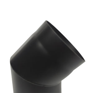 Coude de <span class=keywords><strong>tuyau</strong></span> de poêle à bois simple paroi 6 pouces noir en acier au carbone - Product Image 3