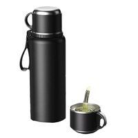 Bouteille isotherme en acier inoxydable 316 de grande capacité, à l'aspect élégant, avec séparation thé/eau, idéale comme cadeau