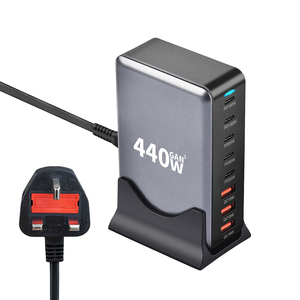 440W GaN USB tipo C caricatore veloce con più porte PD QC3.0 Desktop EU US UK AU adattatore per iPhone/<span class=keywords><strong>Samsung</strong></span>/Laptop - Product Image 5