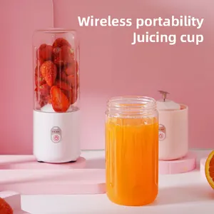 Juicer listrik portabel, dapat diisi ulang blender usb mesin pembuat jus orang lambat cup