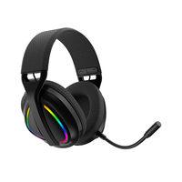 Casque de jeu sans fil Honcam 7.1 Virtual Surround 2.4G BT avec micro pour PS5 PC Switch