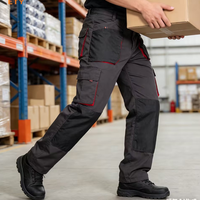 Pantalon de travail unisexe grande taille, durable, multi-poches, anti-plis, certifié Oeko-Tex, avec détection des aiguilles et genouillères renforcées