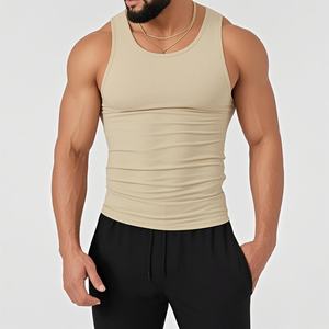 Débardeur en coton pour homme, logo personnalisé, vente en gros, tricoté, musculation, vêtements de sport, respirant, décontracté, débardeur - Product Image 2
