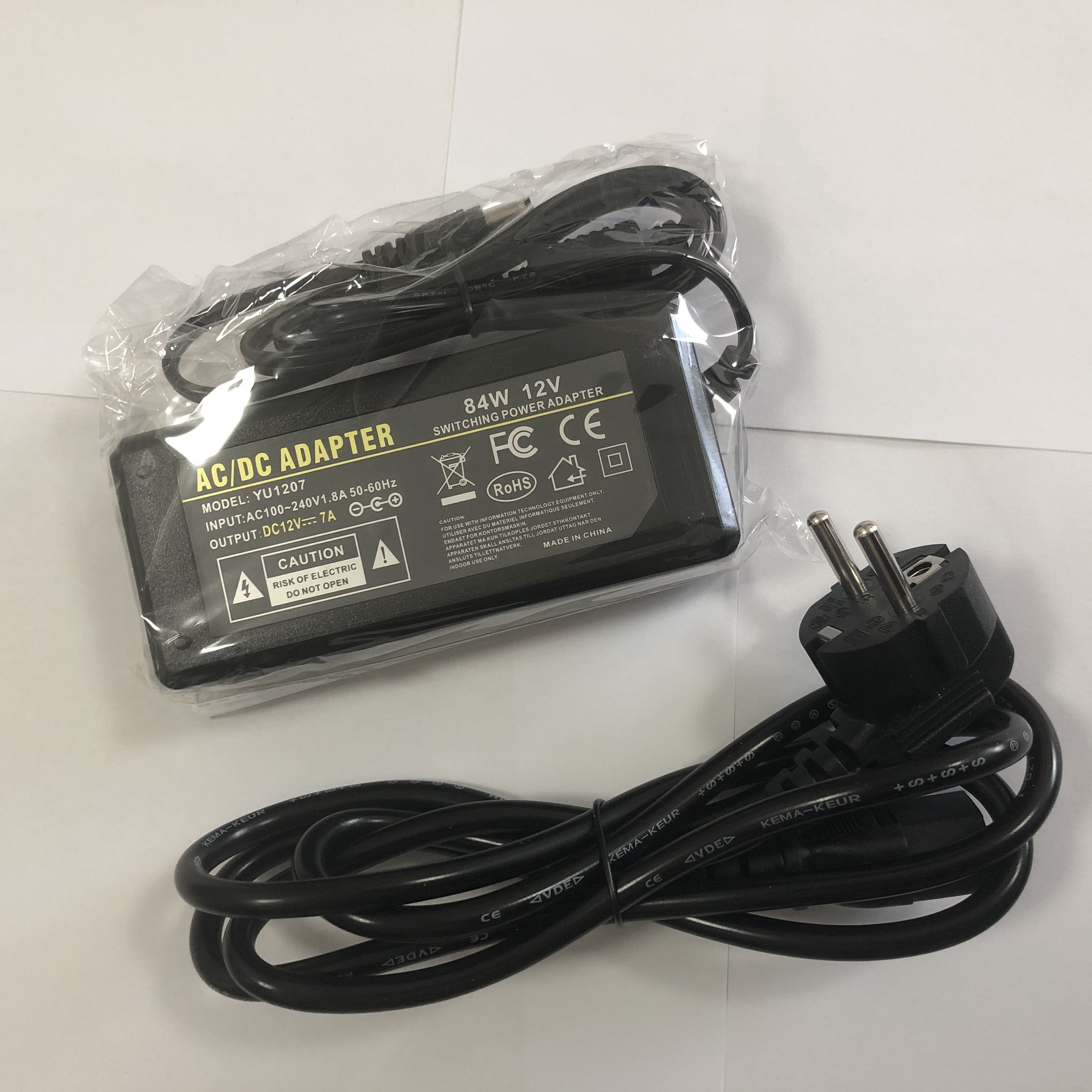 12V7A Power Adapter - Reliable Desktop Supply for CCTV