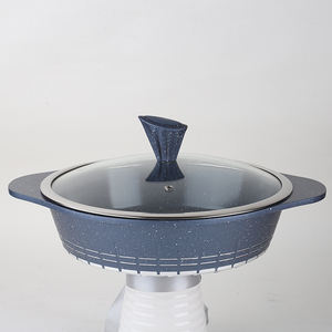 <span class=keywords><strong>Set</strong></span> di pentole antiaderenti <span class=keywords><strong>Set</strong></span> di pentole <span class=keywords><strong>Set</strong></span> di pentole in marmo di colore blu con coperchio in vetro blu - Product Image 3