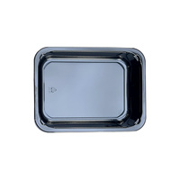 Bandejas de Plástico Negras HSQY para Congelador y Horno, 1 Compartimento, Aptas para Horno CPET, para Comidas Preparadas