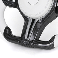 Volant en cuir semi-cuir blanc avec affichage LED et fibre de carbone pour BMW F10 F16 F20 F30 F31 F32 M3 F80 M4 F82 M2 F87 E88 E90 E92