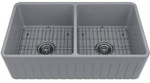 Éviers utilitaires Matt Basln 30 ''pouces CUPC évier de fond à bol unique grille ferme évier de cuisine en céramique avec plateau - Product Image 5