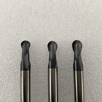 Fraise à bout sphérique à 2 cannelures en carbure HRC 65 pour CNC