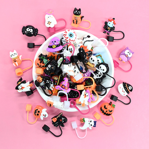Halloween nhựa rơm Stopper cup rơm cap 40oz cup trang trí chống bụi Stopper 3D rơm Topper Bìa 10mm - Product Image 2
