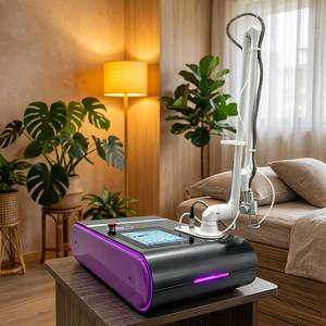เครื่องเลเซอร์กำลังไฟ 60 วัตต์ แบบพกพา สำหรับใช้งานเชิงพาณิชย์ กำจัดรอยแผลเป็นจากสิว ฟื้นฟูผิว ด้วยเทคโนโลยี RF หลอดโลหะ ความยาวคลื่น 10600 นาโนเมตร - Product Image 1