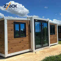 Maisons préfabriquées pliables en bois ZYBOX Designer, 20 pieds, 40 pieds, villa modulaire préfabriquée, maison conteneur extensible de luxe avec toilettes