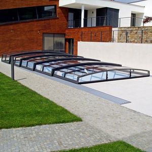 Enceinte de spa de sécurité automatique Couverture de toit coulissante de <span class=keywords><strong>piscine</strong></span> rétractable Enceintes de <span class=keywords><strong>piscine</strong></span> - Product Image 2